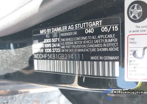 2016 Mercedes-Benz E 350 z USA, uszkodzony, nr VIN WDDHF5KB1GB214111